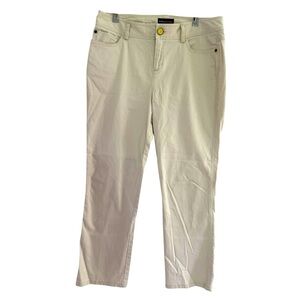 Dana Bachman beige pants classic 5 pocket style 5% Spandex 95% smooth cotton 10